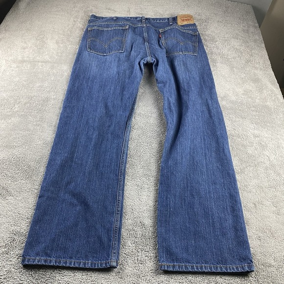 Levis 569 Loose Straight Fit Jeans Mens 38x31 Blue Medium Wash Denim Mid Rise - Picture 10 of 14